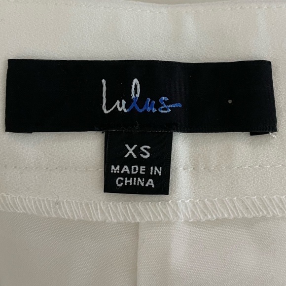 Lulus Distinct Instincts White High-Waisted Wide-Leg Trouser Pants, Size XS - Picture 11 of 12